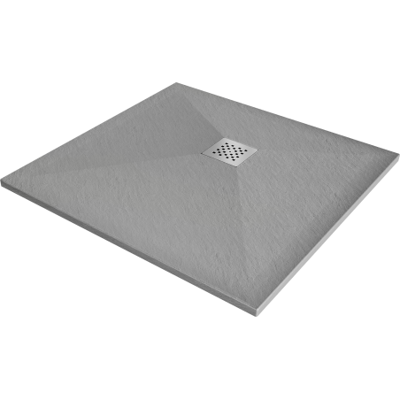 Mexen Stone+ quadratische Verbund-Duschwanne 80 x 80 cm, grau-beton - 44618080
