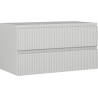 Mexen Rivel Unterschrank für das Badezimmer 90 cm, 2 Schubladen, geriffelt, grau matt - 91A20-09047-2-BFF62
