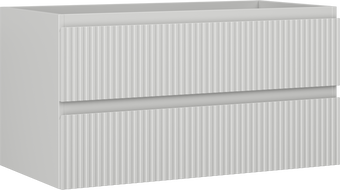 Mexen Rivel Unterschrank für das Badezimmer 90 cm, 2 Schubladen, geriffelt, grau matt - 91A20-09047-2-BFF62