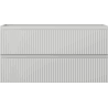 Mexen Rivel Unterschrank für das Badezimmer 90 cm, 2 Schubladen, geriffelt, grau matt - 91A20-09047-2-BFF62