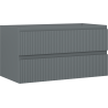 Mexen Rivel Badezimmerschrank für Waschtisch 90 cm, 2 Schubladen, geriffelt, grafit matt - 91A20-09047-2-BFF66