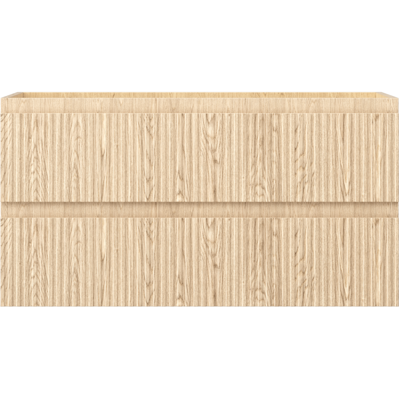 Mexen Rivel Badezimmerschrank 90 cm, 2 Schubladen, gerillt, Eiche - 91A20-09047-2-BFF81