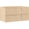 Mexen Rivel Badezimmerschrank 90 cm, 2 Schubladen, gerillt, Eiche - 91A20-09047-2-BFF81