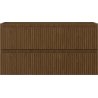 Mexen Rivel Badezimmerschrank für Waschbecken 90 cm, 2 Schubladen, geriffelt, Nussbaum - 91A20-09047-2-BFF86