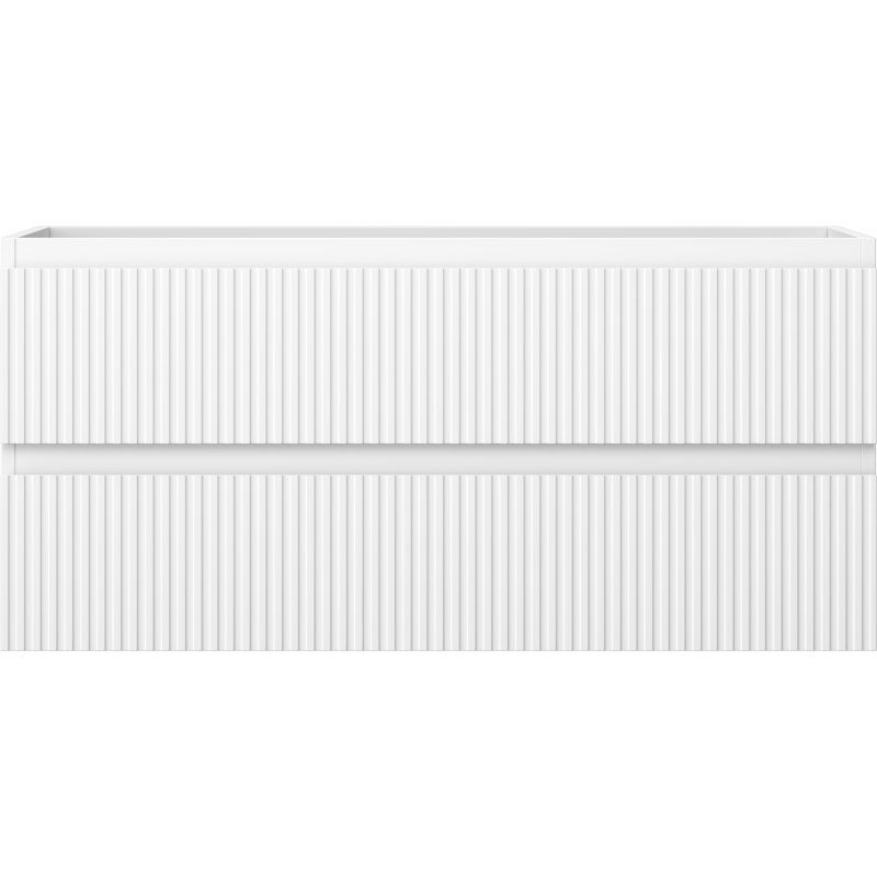 Mexen Rivel Badezimmerschrank 100 cm, 2 Schubladen, gerillt, weiß matt - 91A20-10047-2-BFF01