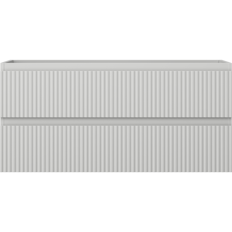 Mexen Rivel Badezimmerschrank Waschtischunterschrank 100 cm, 2 Schubladen, gerillt, grau matt - 91A20-10047-2-BFF62