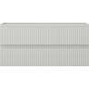 Mexen Rivel Badezimmerschrank Waschtischunterschrank 100 cm, 2 Schubladen, gerillt, grau matt - 91A20-10047-2-BFF62