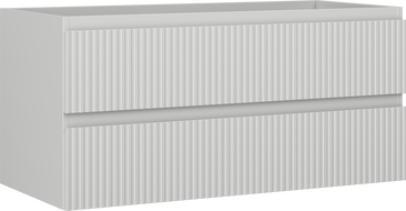 Mexen Rivel Badezimmerschrank Waschtischunterschrank 100 cm, 2 Schubladen, gerillt, grau matt - 91A20-10047-2-BFF62