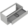 Mexen Rivel Badezimmerschrank Waschtischunterschrank 100 cm, 2 Schubladen, gerillt, grau matt - 91A20-10047-2-BFF62