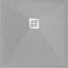 Mexen Stone+ quadratische Duschwanne aus Verbundwerkstoff 90 x 90 cm, grau-beton - 44619090
