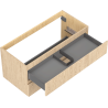 Mexen Rivel Badezimmer-Unterschrank 100 cm, 2 Schubladen, gerillt, Eiche - 91A20-10047-2-BFF81