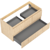 Mexen Rivel Badezimmer-Unterschrank 100 cm, 2 Schubladen, gerillt, Eiche - 91A20-10047-2-BFF81