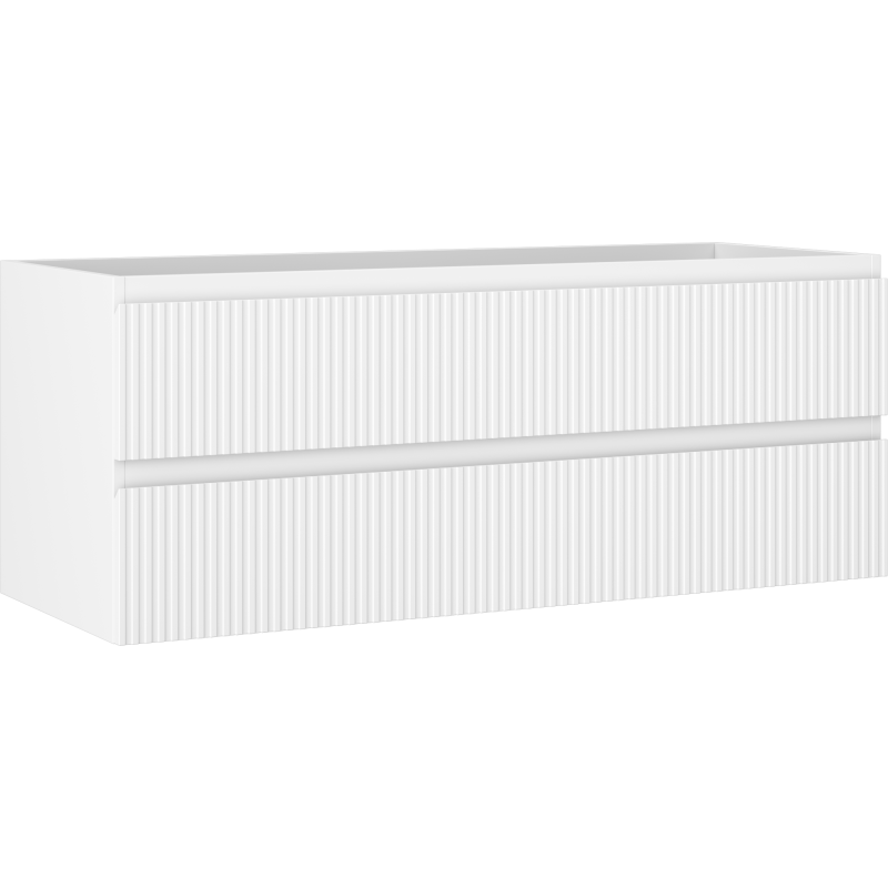 Mexen Rivel Badezimmer-Unterschrank 120 cm, 2 Schubladen, gerillt, weiß matt - 91A20-12047-2-BFF01
