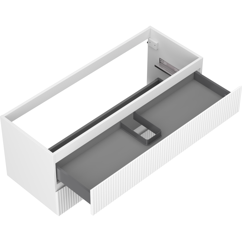 Mexen Rivel Badezimmer-Unterschrank 120 cm, 2 Schubladen, gerillt, weiß matt - 91A20-12047-2-BFF01