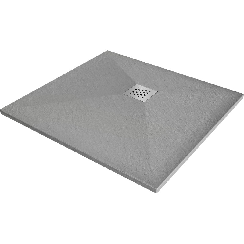 Mexen Stone+ quadratische Verbundduschwanne 100 x 100 cm, grau-beton - 44611010