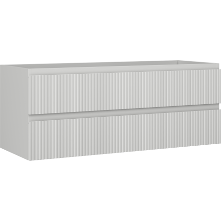 Mexen Rivel Badezimmerschrank für Waschtisch 120 cm, 2 Schubladen, geriffelt, grau matt - 91A20-12047-2-BFF62