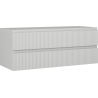 Mexen Rivel Badezimmerschrank für Waschtisch 120 cm, 2 Schubladen, geriffelt, grau matt - 91A20-12047-2-BFF62