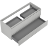 Mexen Rivel Badezimmerschrank für Waschtisch 120 cm, 2 Schubladen, geriffelt, grau matt - 91A20-12047-2-BFF62