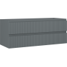 Mexen Rivel Badezimmer-Unterschrank 120 cm, 2 Schubladen, geriffelt, Graphit Matt - 91A20-12047-2-BFF66