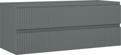 Mexen Rivel Badezimmer-Unterschrank 120 cm, 2 Schubladen, geriffelt, Graphit Matt - 91A20-12047-2-BFF66