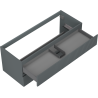 Mexen Rivel Badezimmer-Unterschrank 120 cm, 2 Schubladen, geriffelt, Graphit Matt - 91A20-12047-2-BFF66