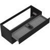 Mexen Rivel Badezimmerunterschrank 120 cm, 2 Schubladen, gerillt, schwarz matt - 91A20-12047-2-BFF71