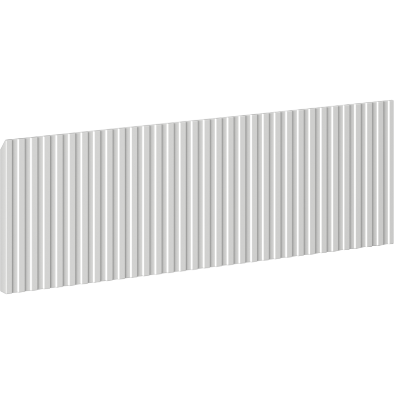 Mexen Rivel Front für den Badschrankkorpus geriffelt 50 x 20 cm, graumatt - 91A20-0500-235-1-62