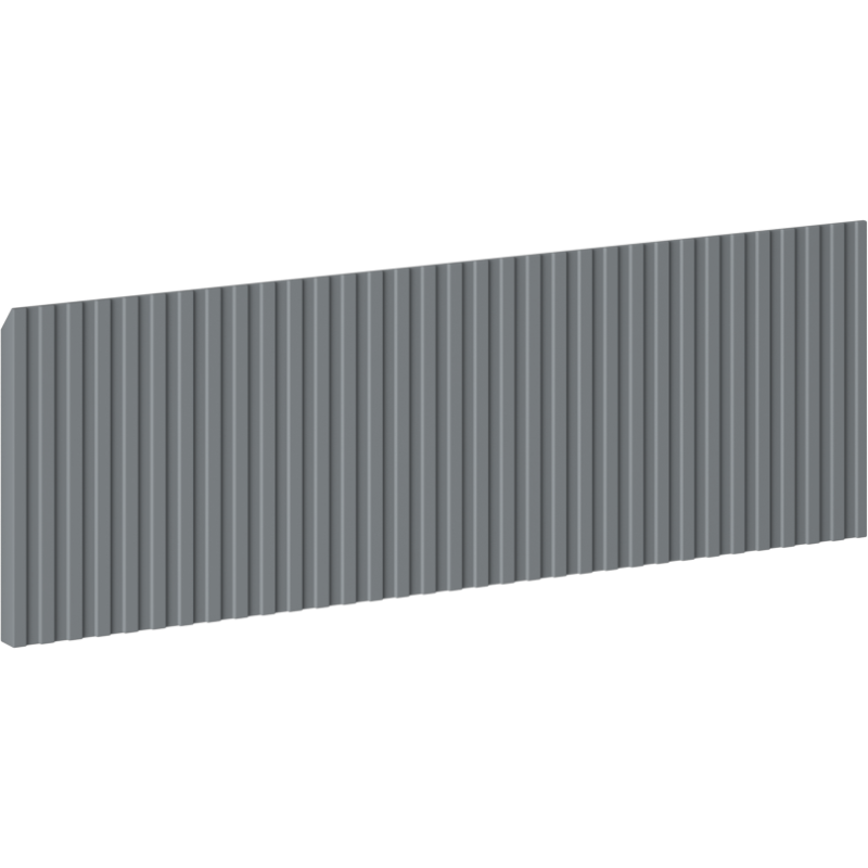 Mexen Rivel Front für Badezimmerunterschrank geriffelt 50 x 20 cm, Graphit matt - 91A20-0500-235-1-66