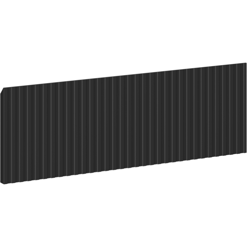 Mexen Rivel Front geriffelt für den Badezimmerschrankkörper 70 x 20 cm, Schwarz Matt - 91A20-0700-235-1-71