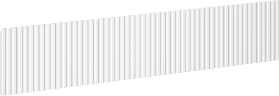 Mexen Rivel gerillter Front für Badmöbelkorpus 80 x 20 cm, weiß matt - 91A20-0800-235-1-01