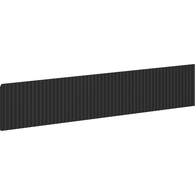 Mexen Rivel gerillter Front für Badezimmerschrankkorpus 100 x 20 cm, schwarz matt - 91A20-1000-235-1-71