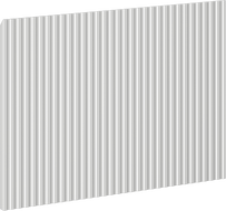 Mexen Rivel Front geriffelt für den Korpus des Badezimmerschranks 40 x 43,5 cm, graumatt - 91A20-0400-470-1-62