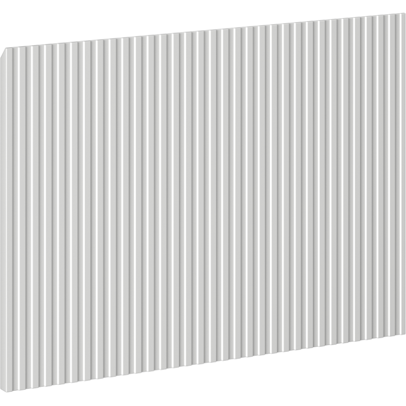 Mexen Rivel Front gerillt für Waschtischunterschrank 45 x 43,5 cm, grau matt - 91A20-0450-470-1-62
