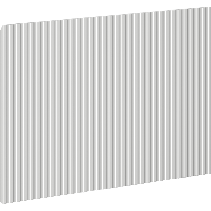 Mexen Rivel Frontplatte geriffelt für den Badschrankkorpus 60 x 43,5 cm, Grau Matt - 91A20-0600-470-1-62