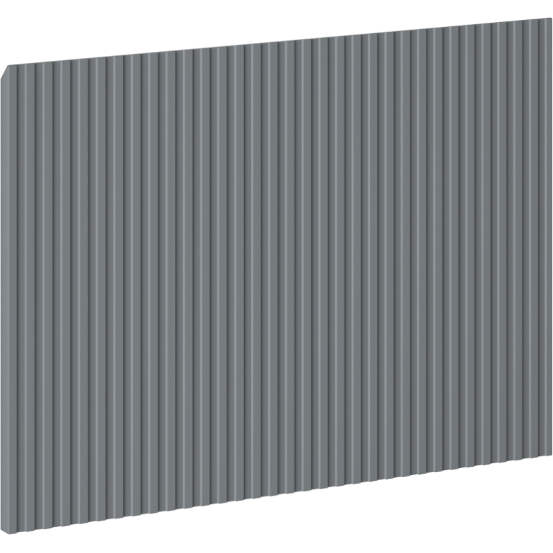 Mexen Rivel Front geriffelt für Badschrankkorpus 70 x 43,5 cm, Graphit Matt - 91A20-0700-470-1-66