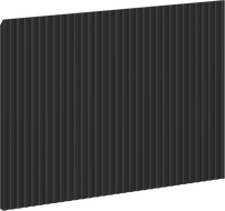 Mexen Rivel Front geriffelt für Waschtischunterschrank 50 x 43,5 cm, Schwarz Matt - 91A20-0500-470-1-71