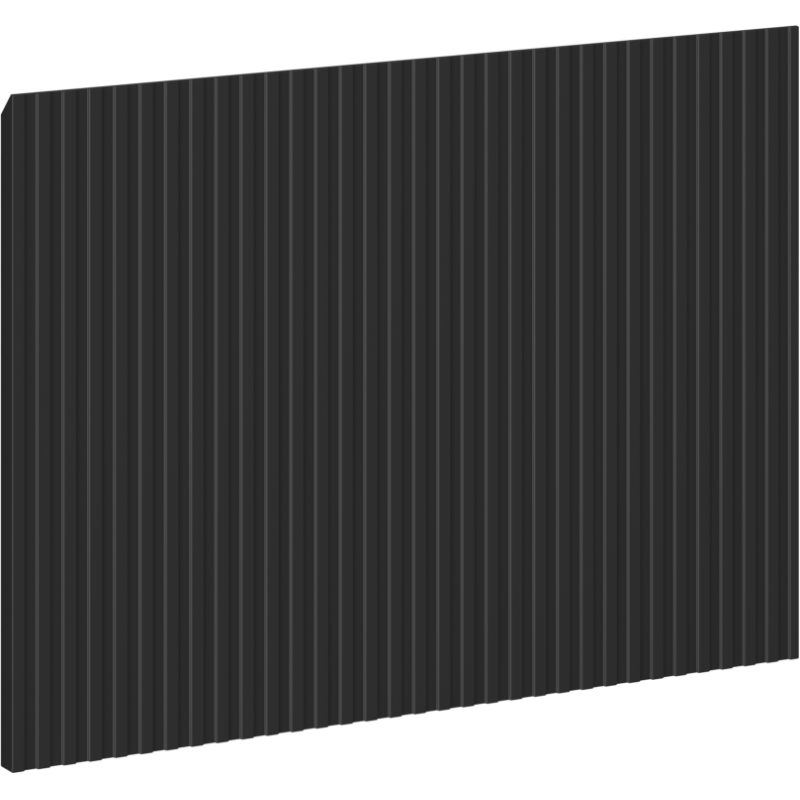 Mexen Rivel Front geriffelt für Badezimmerschrankkorpus 70 x 43,5 cm, schwarz matt - 91A20-0700-470-1-71
