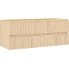 Mexen Rivel Badezimmerschrank 120 cm, 2 Schubladen, geriffelt, Eiche - 91A20-12047-2-BFF81