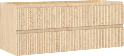 Mexen Rivel Badezimmerschrank 120 cm, 2 Schubladen, geriffelt, Eiche - 91A20-12047-2-BFF81