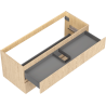 Mexen Rivel Badezimmerschrank 120 cm, 2 Schubladen, geriffelt, Eiche - 91A20-12047-2-BFF81