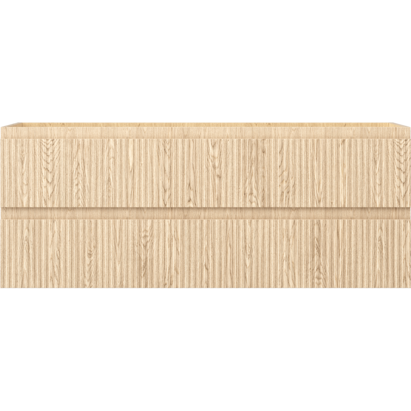Mexen Rivel Badezimmerschrank 120 cm, 2 Schubladen, geriffelt, Eiche - 91A20-12047-2-BFF81