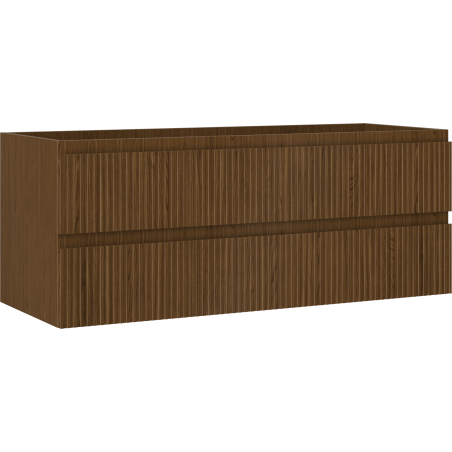 Mexen Rivel Badezimmerschrank unter Waschbecken 120 cm, 2 Schubladen, gerillt, Nuss - 91A20-12047-2-BFF86