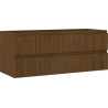 Mexen Rivel Badezimmerschrank unter Waschbecken 120 cm, 2 Schubladen, gerillt, Nuss - 91A20-12047-2-BFF86