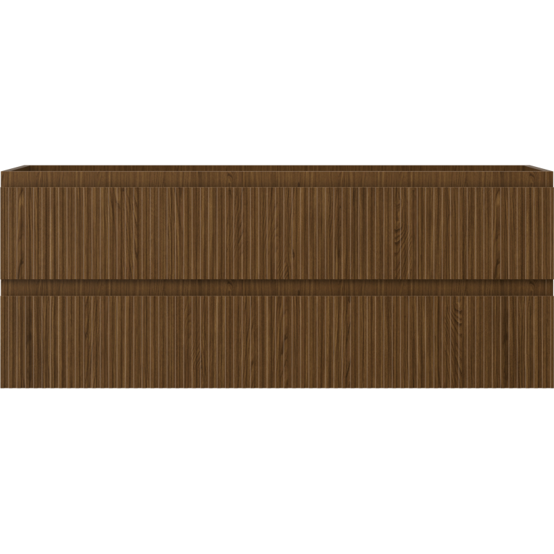Mexen Rivel Badezimmerschrank unter Waschbecken 120 cm, 2 Schubladen, gerillt, Nuss - 91A20-12047-2-BFF86