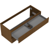 Mexen Rivel Badezimmerschrank unter Waschbecken 120 cm, 2 Schubladen, gerillt, Nuss - 91A20-12047-2-BFF86