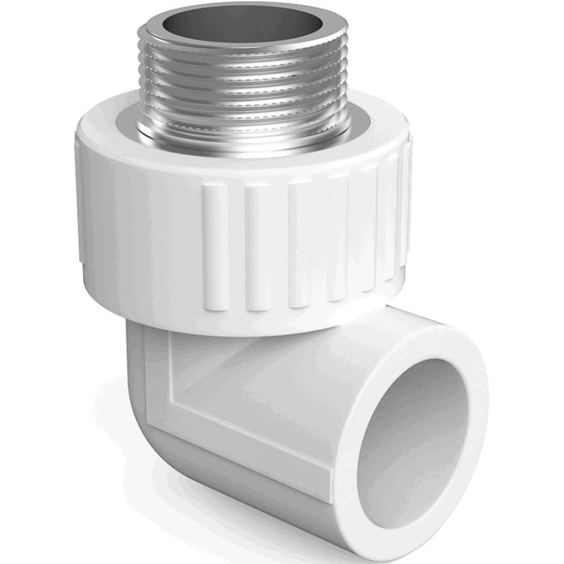 Mexen PPR 90° geschweißter Bogen für PPR-Rohre 20 x 3/4 AG - W97327-2034M-00