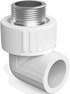 Mexen PPR Bogen 90° geschweißt für PPR Rohre 25 x 1/2 AG - W97327-2512M-00