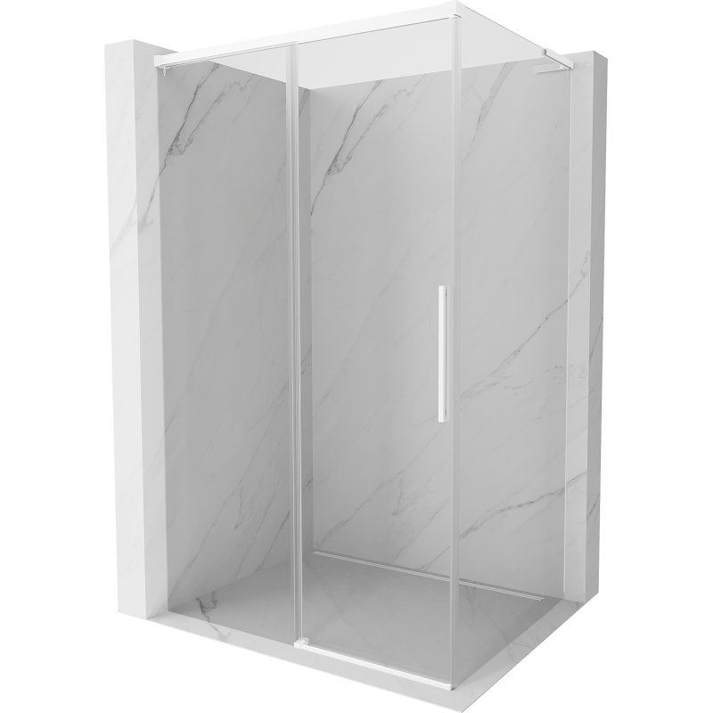 Mexen Rox L Duschkabine schiebbar 95 x 90 cm, transparent, weiß - 8C2L-095-090-20-00
