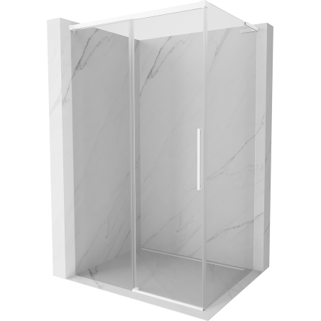 Mexen Rox L Duschkabine verschiebbar 90 x 95 cm, transparent, weiß - 8C2L-090-095-20-00