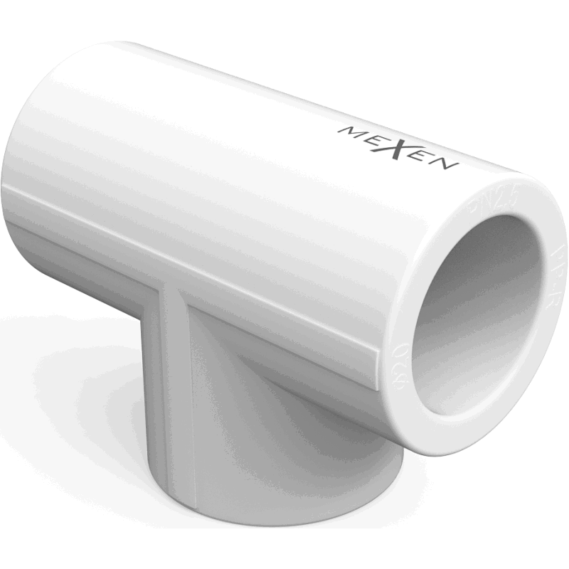 Mexen PPR geschweißtes T-Stück für PPR-Rohre 25 x 25 x 25, PN25 - W97330-252525-00